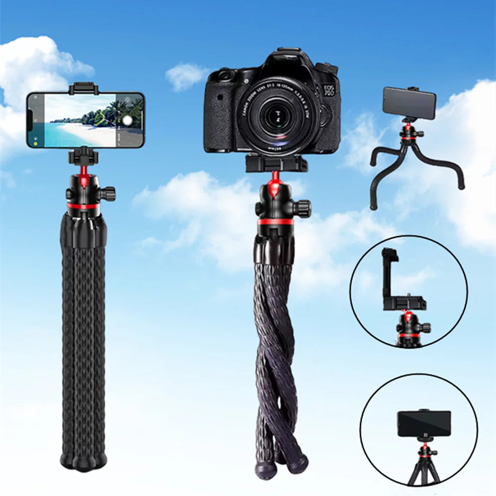 Octopus phone holder, wireless selfie stick, tripod camera, photography gimbal, outdoor live streaming phone holder